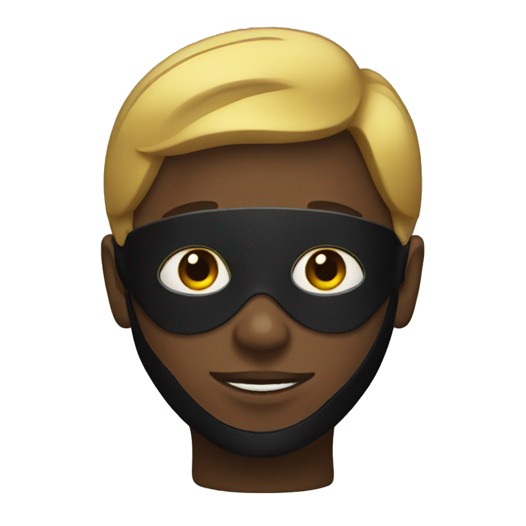 Black mask boy emoji