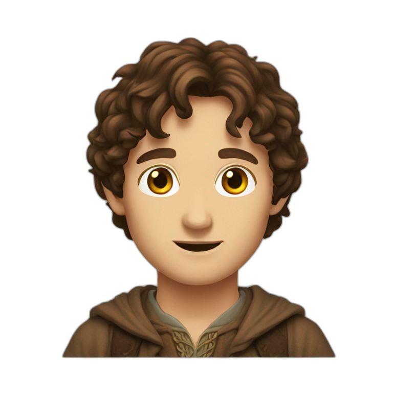 frodo brown hairs emoji