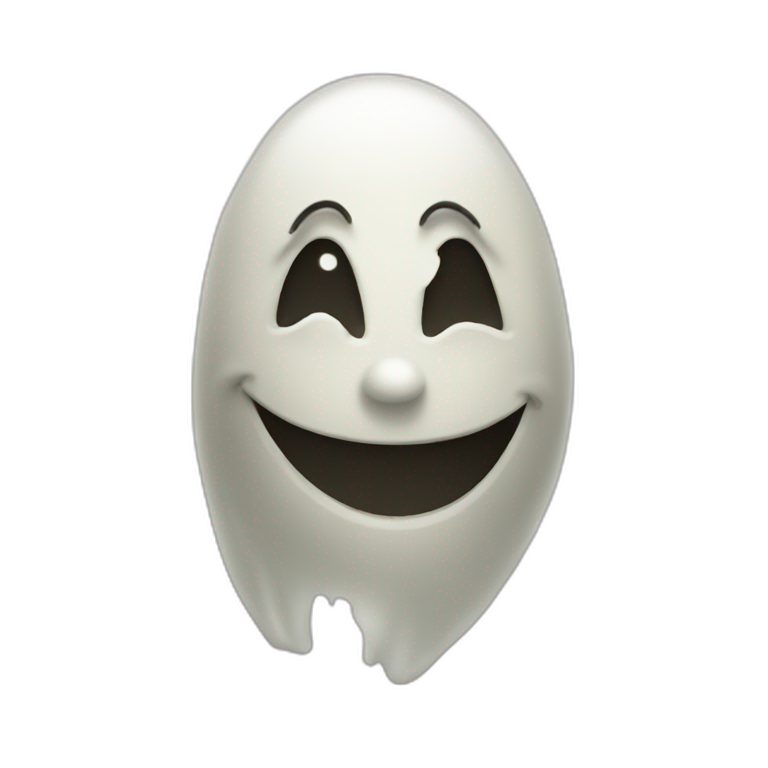 good ghost smiling traditional emoji