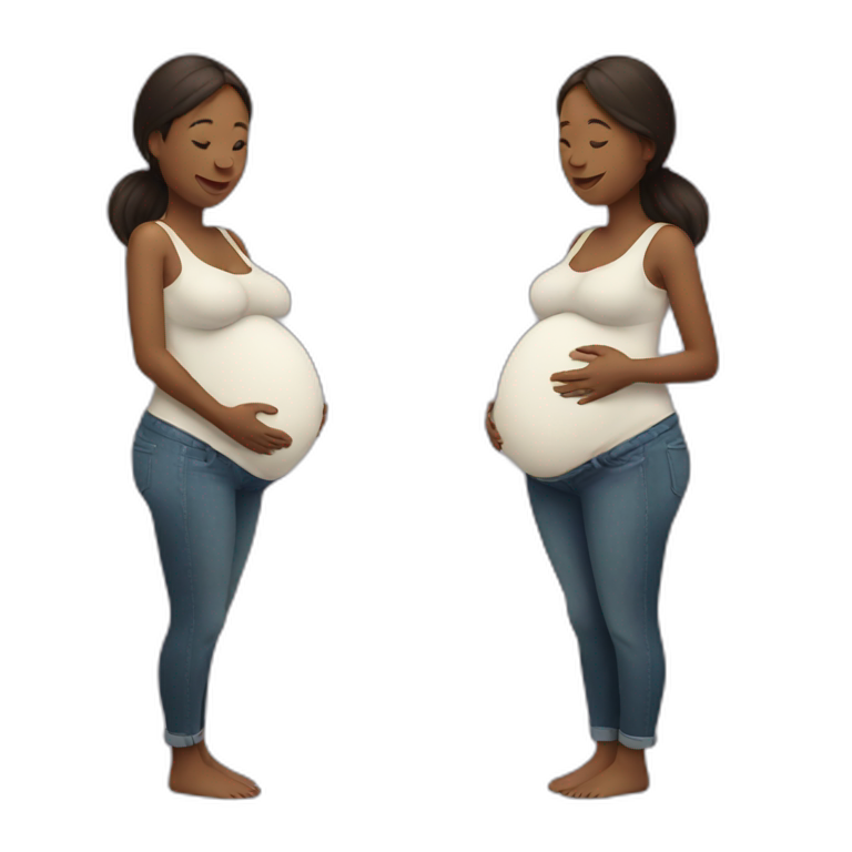 Pregnant Woman Holding  emoji