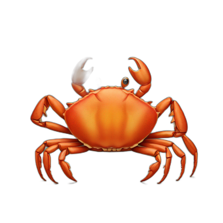 crab smoking a cigarette emoji