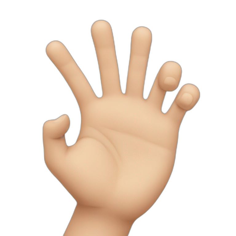 3 Fingers in human hand emoji