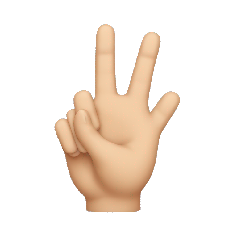number two hand gesture emoji