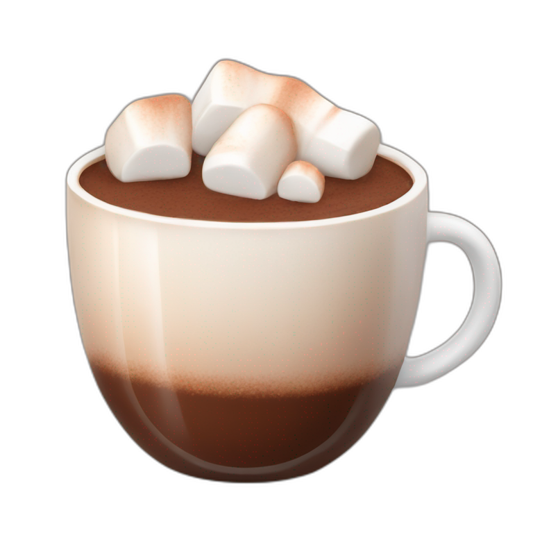 hot chocolate with marshmallows emoji