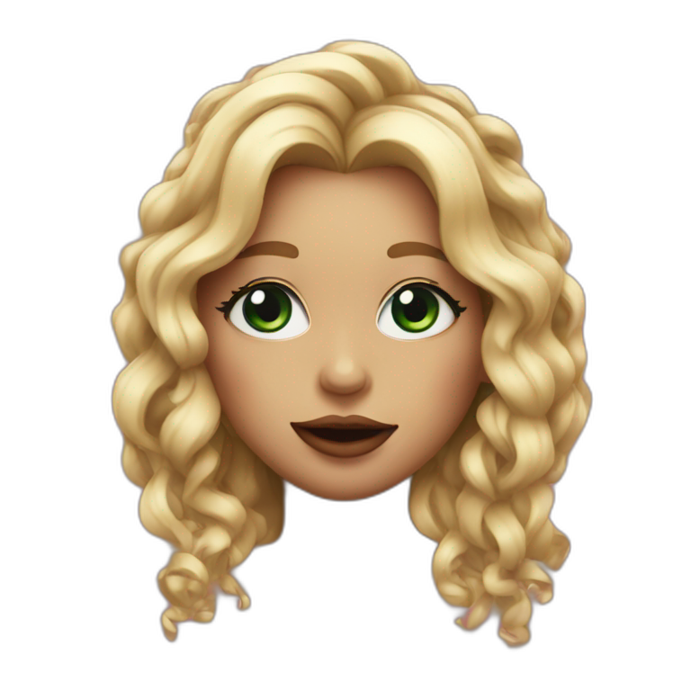 A beautiful girl with blonde hair with a festive pipe in her mouth emoji