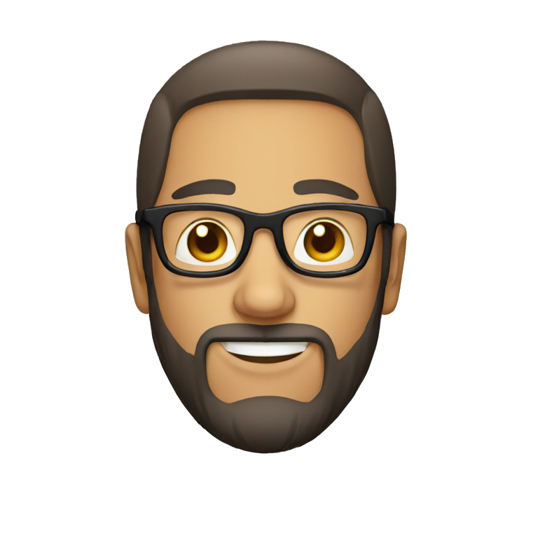Guy with glasses and beard emoji