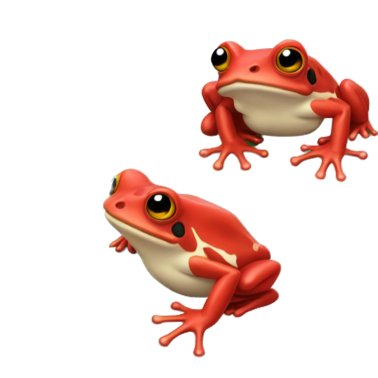 red frog with catcus emoji