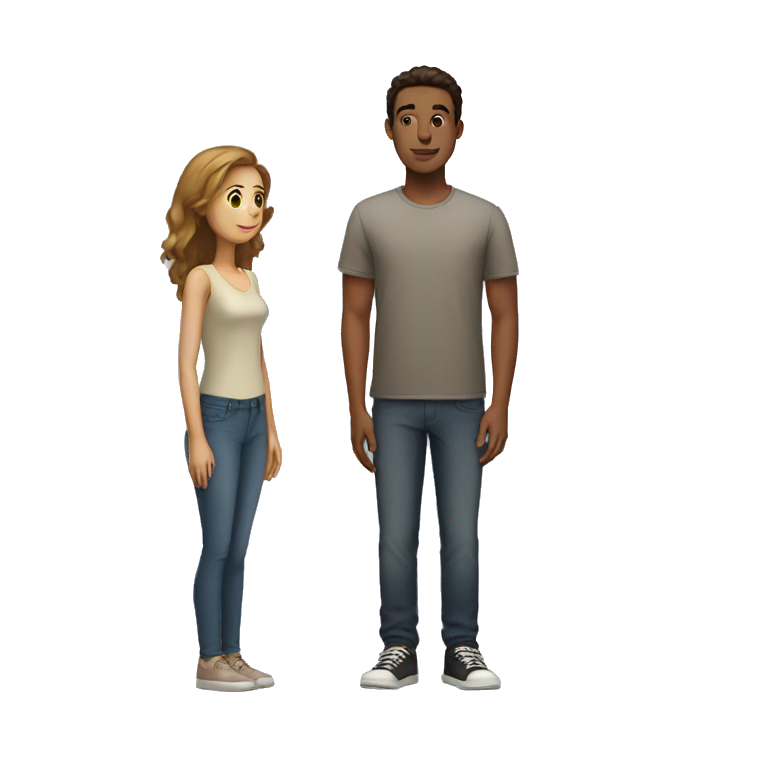 Woman taller than boyfriend  emoji