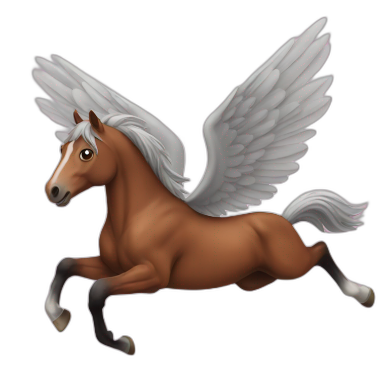 Horse flying with one wing  emoji