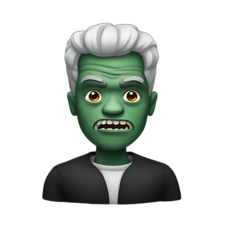 Black Frankenstein monster emoji