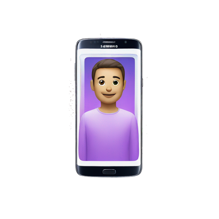 samsung phone with fancy AI emoji