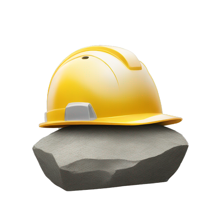 construction helmet  on a stone emoji
