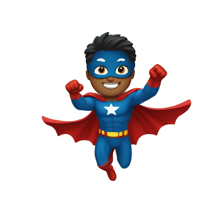 superhero flying emoji