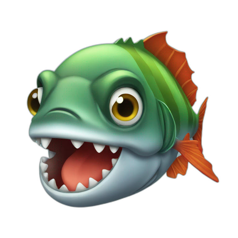 Kind Piranha hello emoji