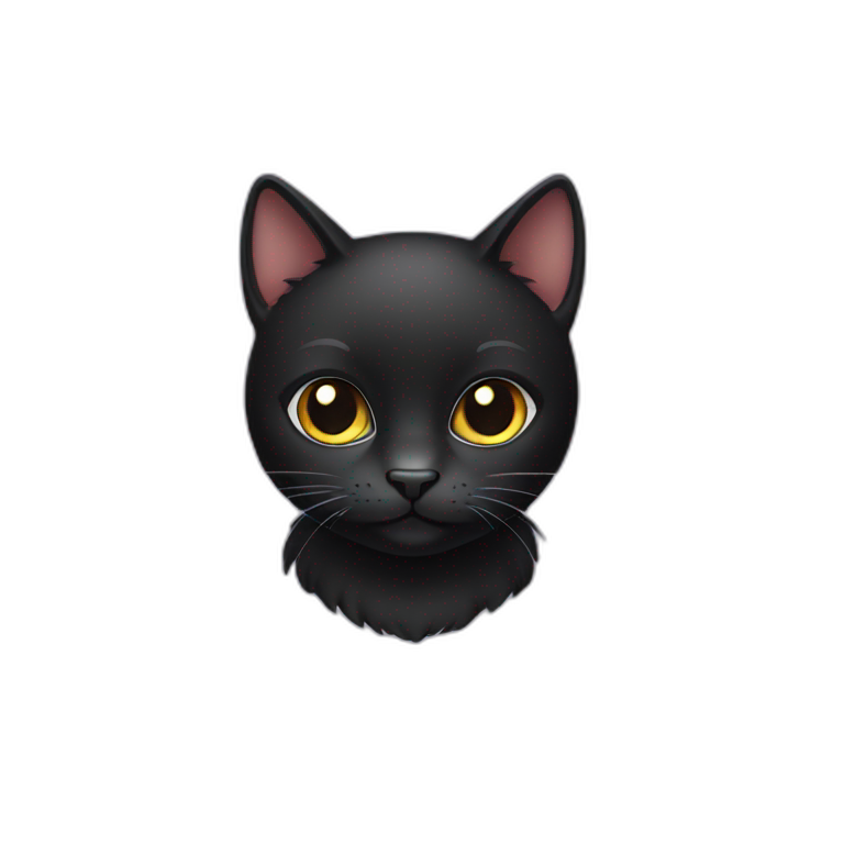 Black sweet cat emoji