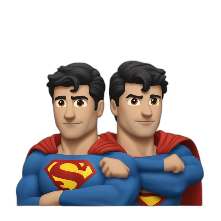 Two headed superman emoji