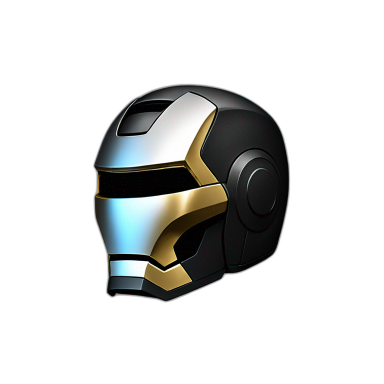 Iron Man Helmet on Black Background  emoji