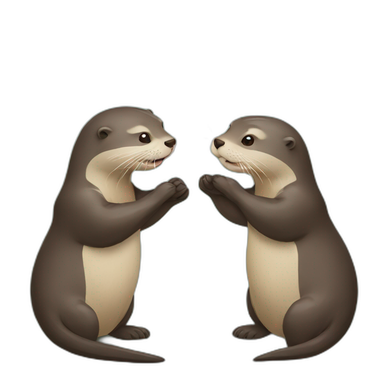 otters holding hands emoji