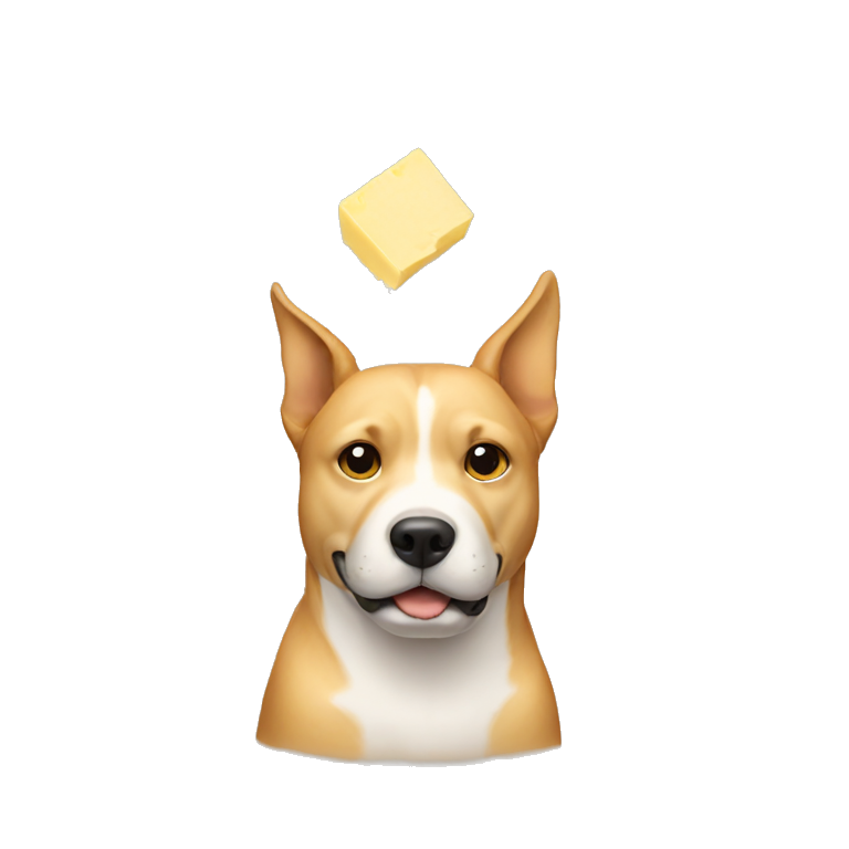 dog with the butter on him emoji