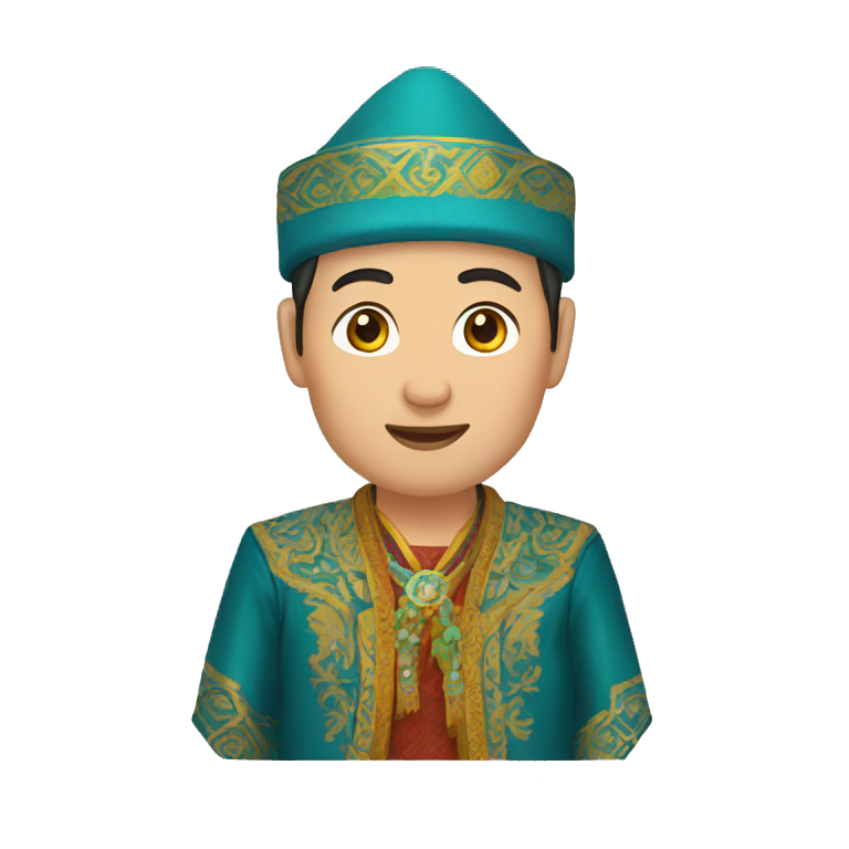 kazakh man in traditional clothes emoji