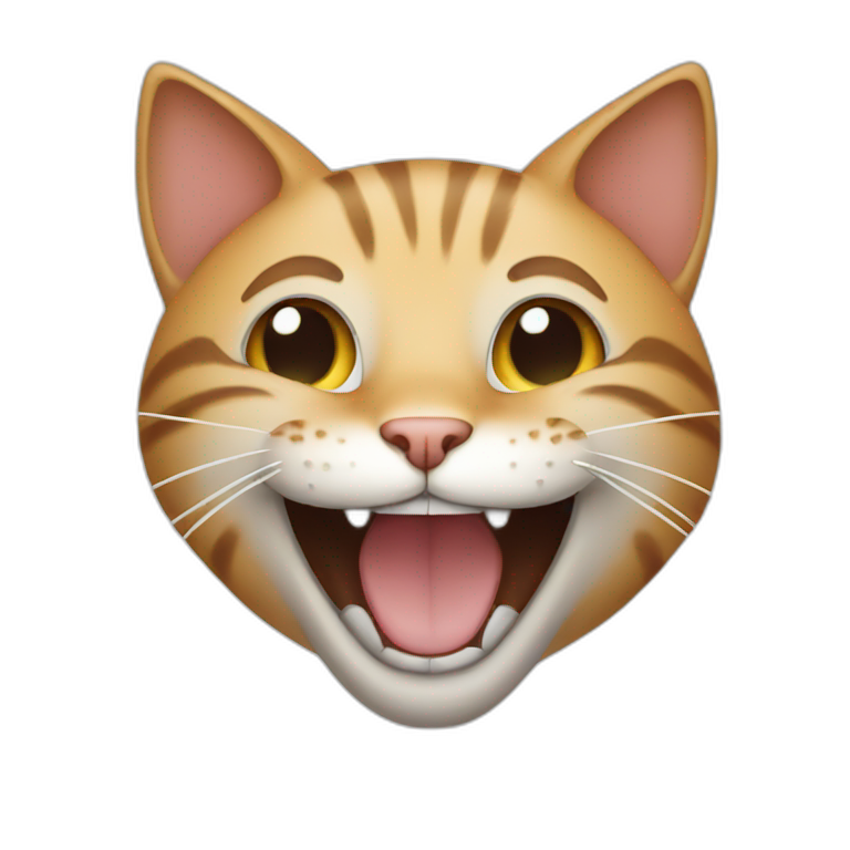Cat laughing emoji