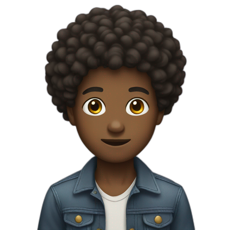 Afro boy emoji