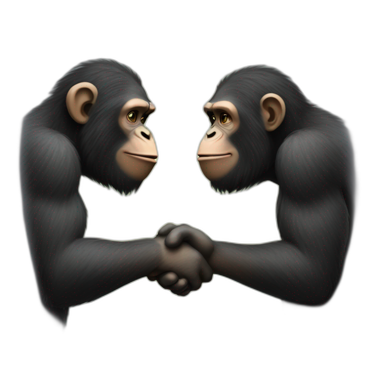apes shaking hands emoji