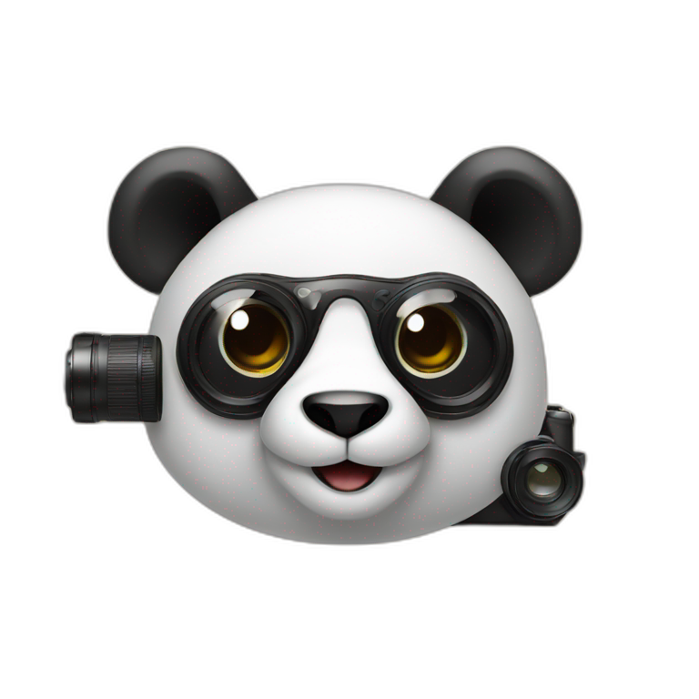 panda with a camera emoji