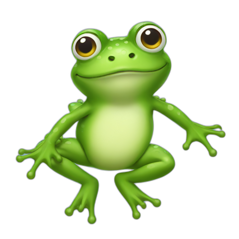 a frog having a party. emoji