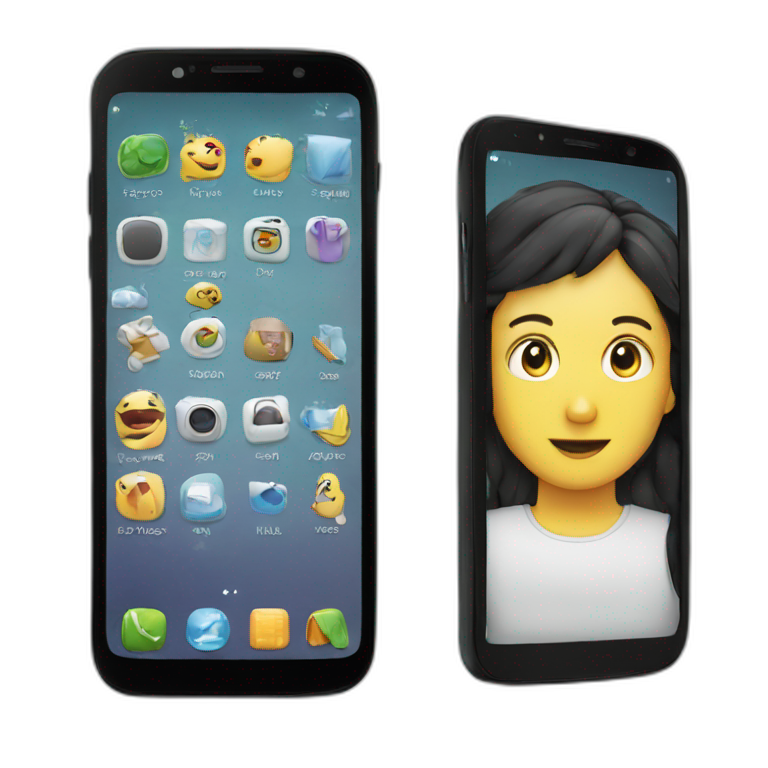 Screen smart phone emoji