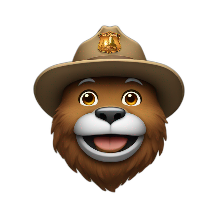 smokey bear happy emoji