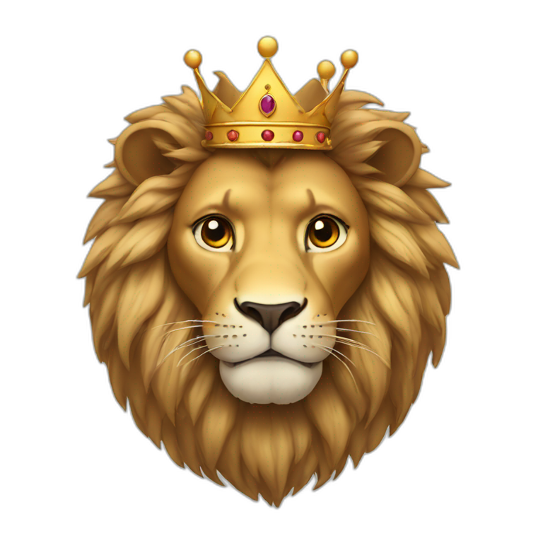 Lion with the crown  emoji
