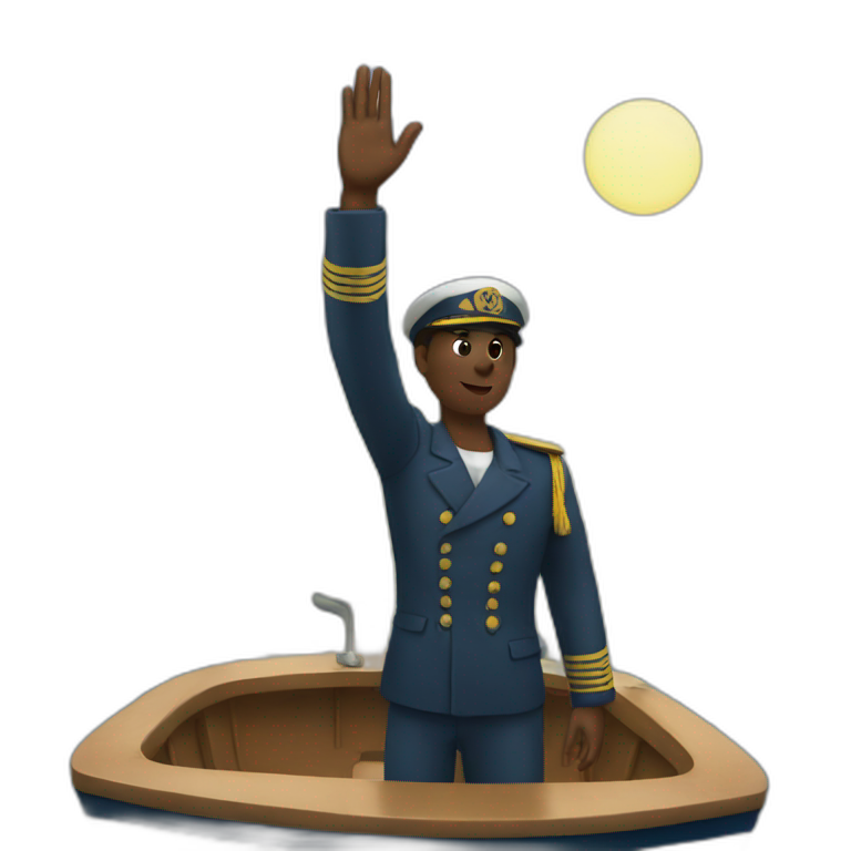 salute on a boat emoji