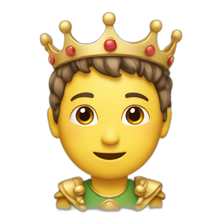 chat avec une couronne sur le côté emoji