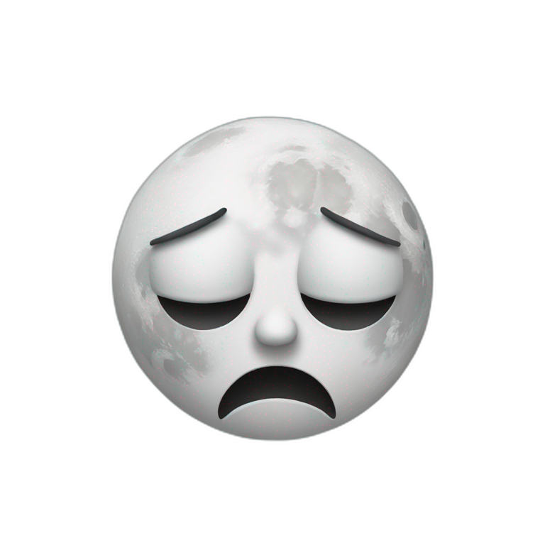stressed moon face emoji