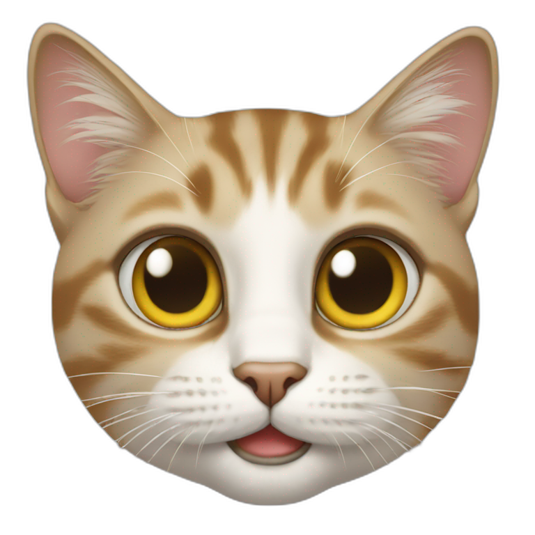 Cat with iPhone emoji