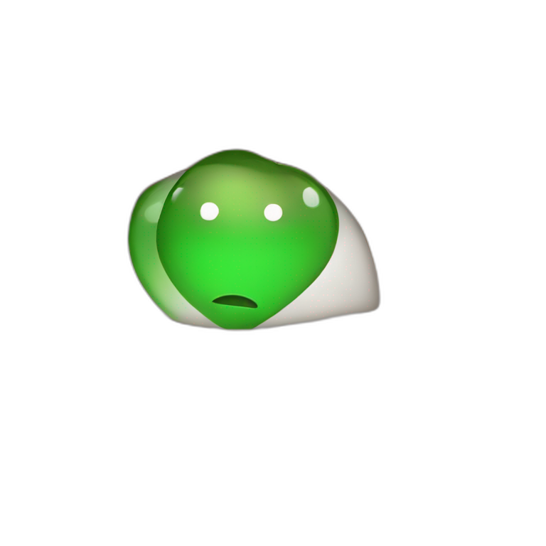 Emoji with green heart in eyes emoji