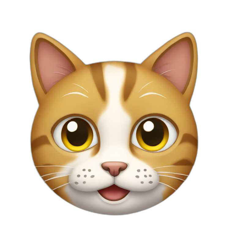 Cat using phone emoji