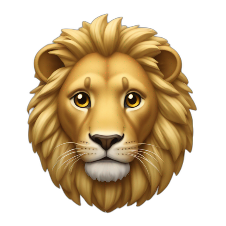 Une fourmie sur un lion emoji