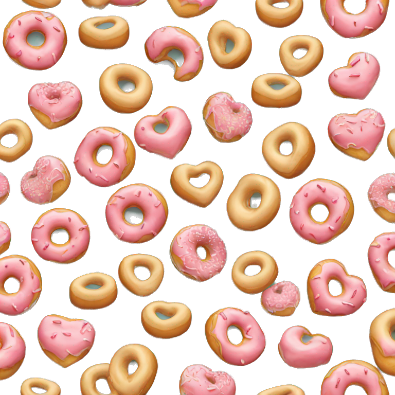 Heart shaped donut emoji