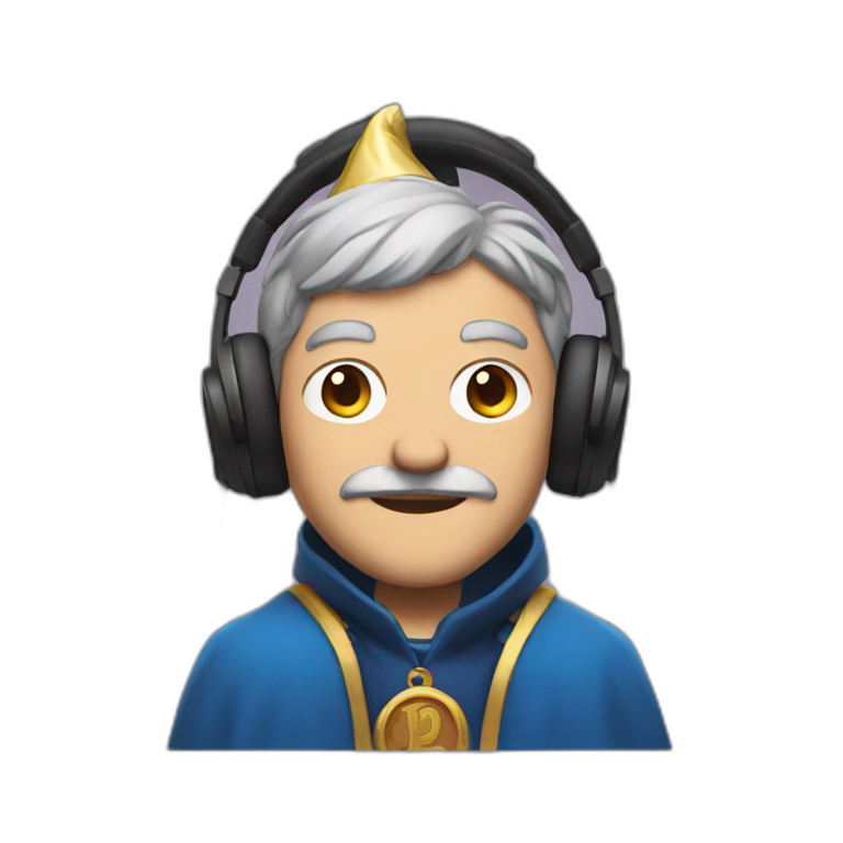 wizard with headphones emoji