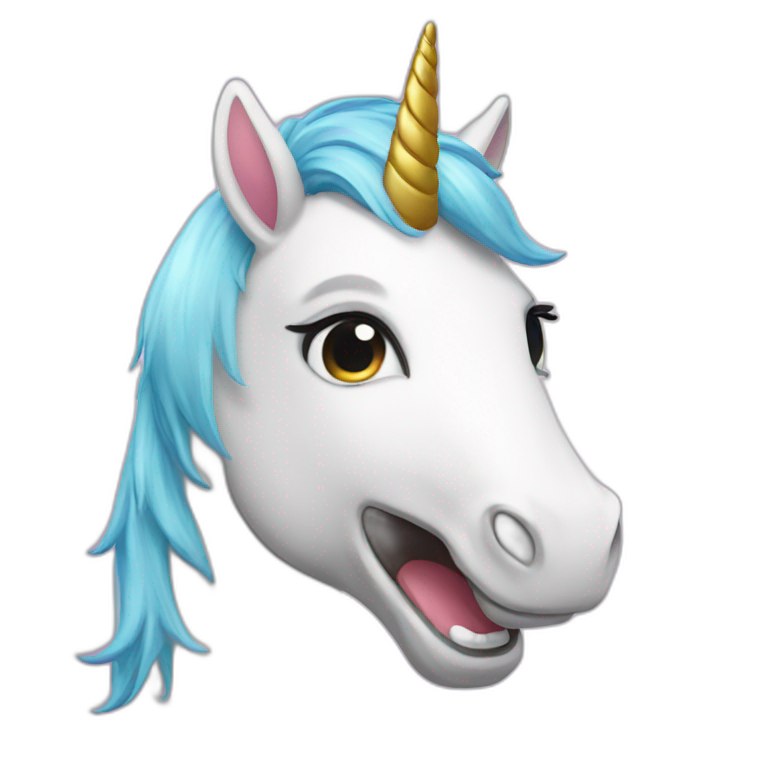 Happy unicorn emoji