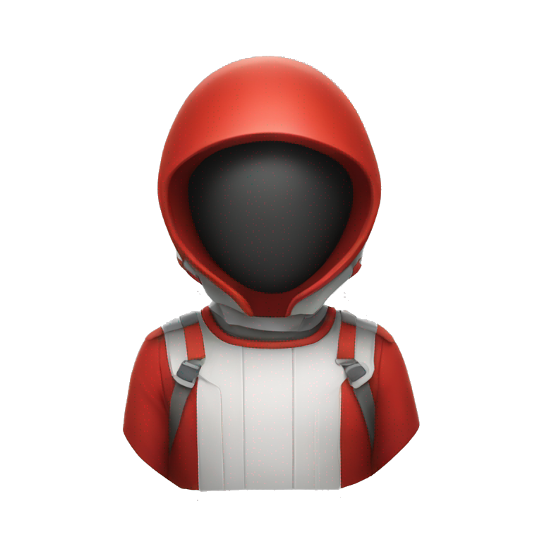 minimalistic red spacial costume emoji