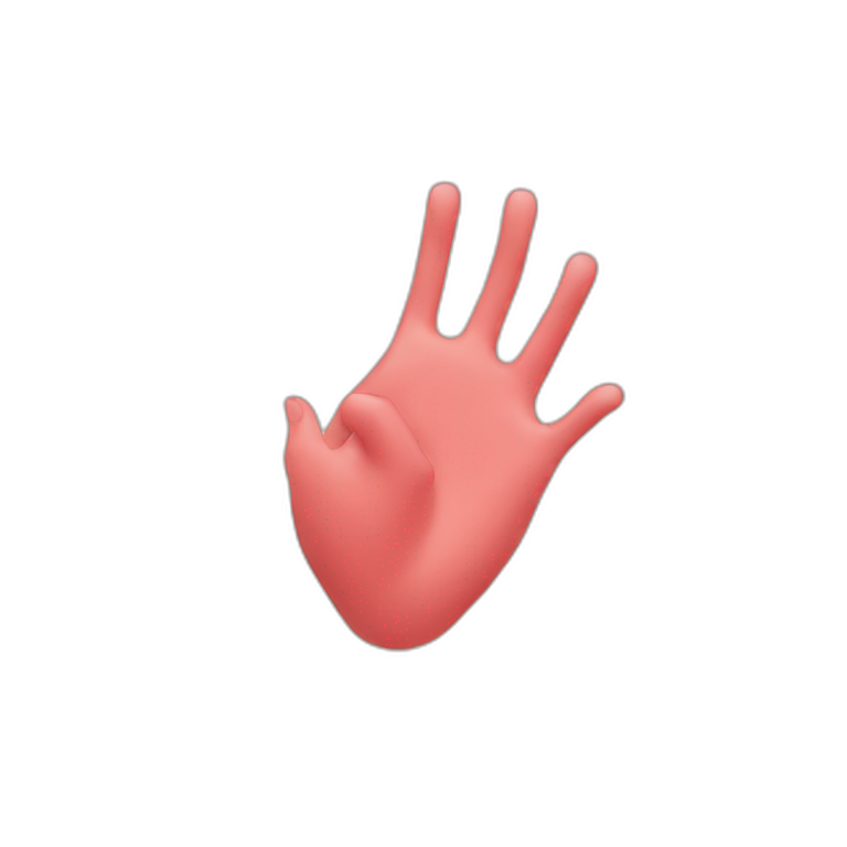 Heart hand emoji