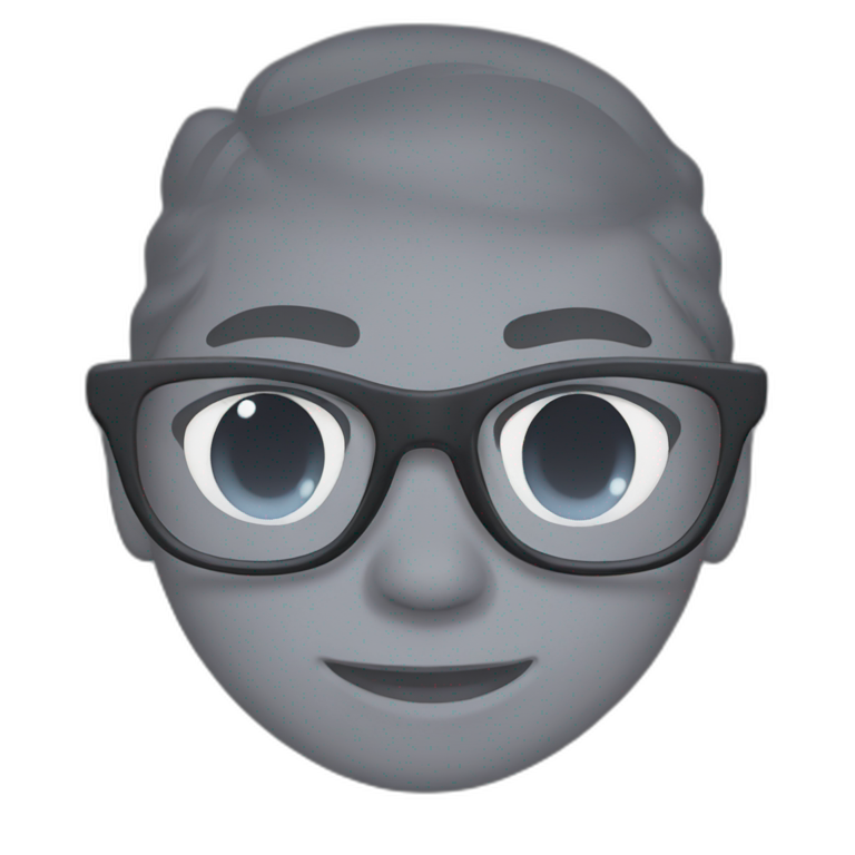a dusky boy with glasses emoji