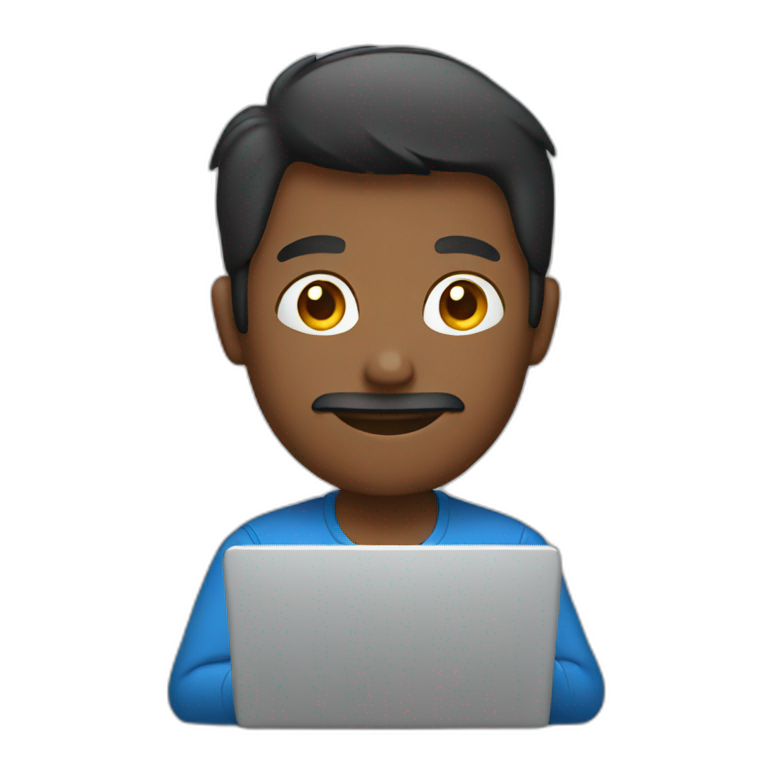 man working on laptop  emoji