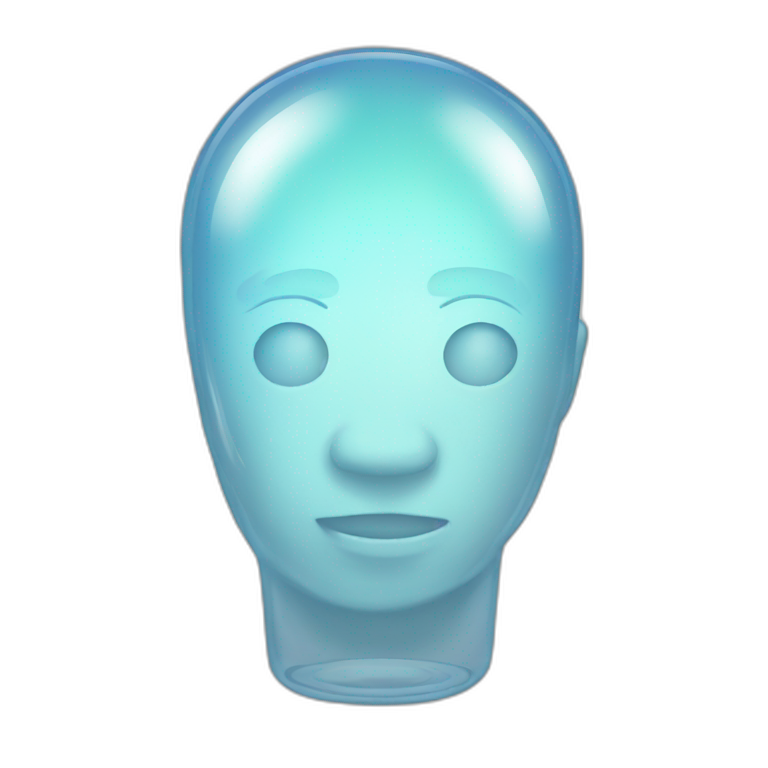 Electric bubble glass head emoji
