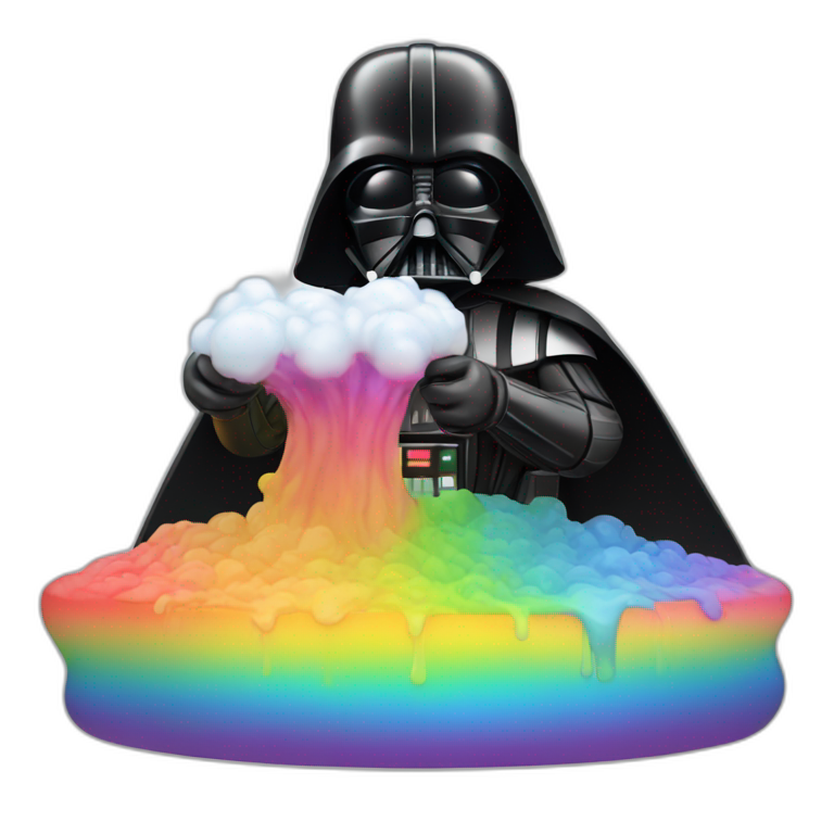 Vader vomiting rainbow emoji
