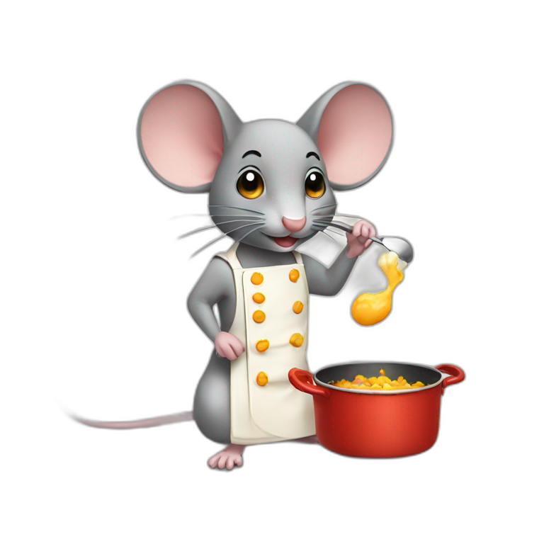 mouse cooking mouse emoji