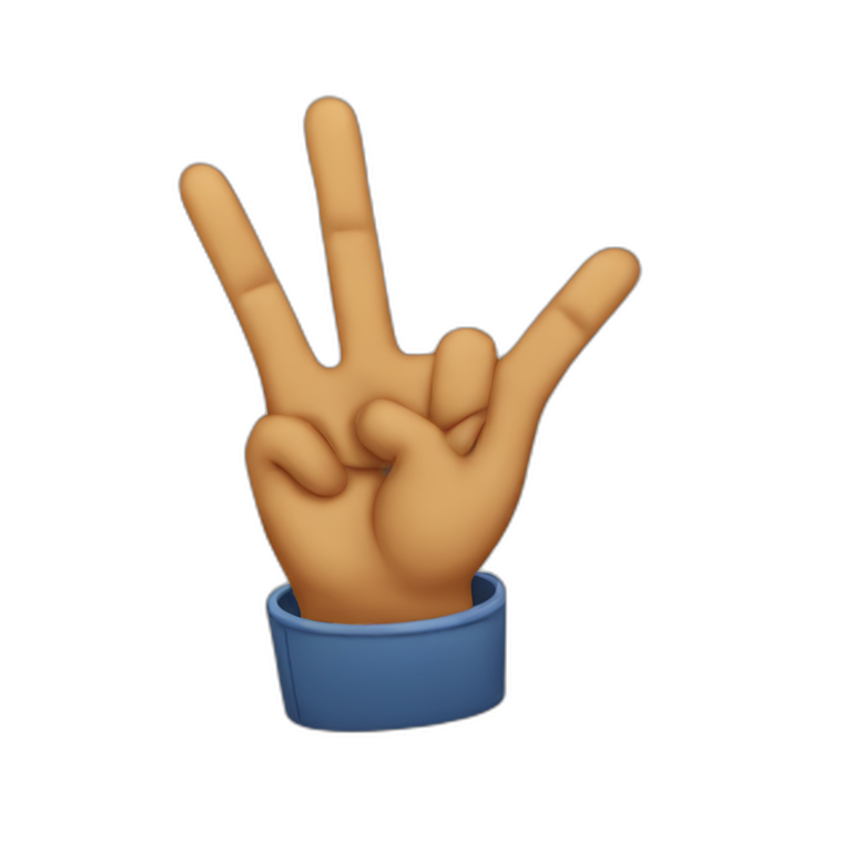peace hand* emoji